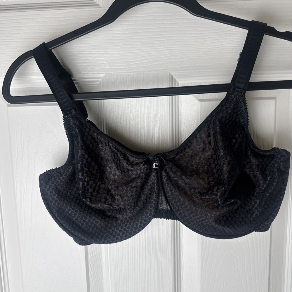 Chantelle women's 36DDD black C magnifique seamless unlined minimizer bra